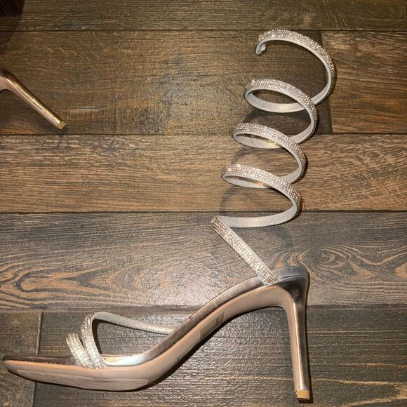 STEVE MADDEN EXOTICA SILVER STILETTO SANDAL - Picture 13 of 16